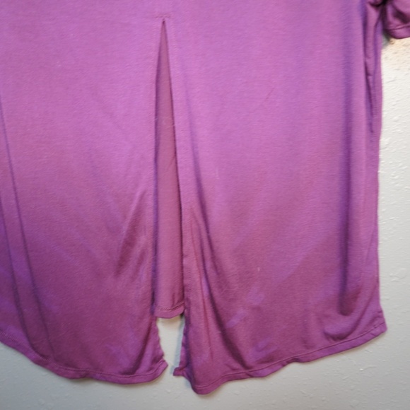 Joy Lab Womens Purple Crop Short Sleeve Tie Back Athletic Shirt Size Medium - Picture 5 of 7
